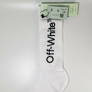 Off-White Socks Arrows Mid Length White Black